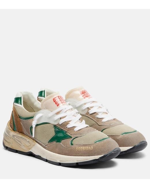 Golden Goose Deluxe Brand Natural Dad Star Leather-Trimmed Sneakers