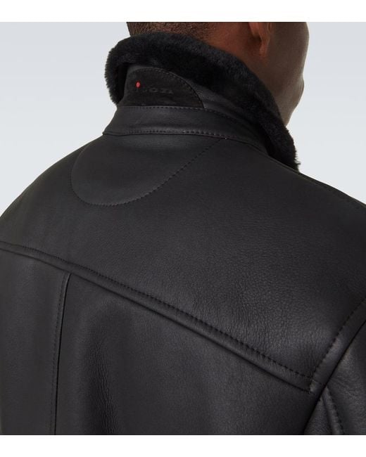 Bomber di Kiton in Black da Uomo