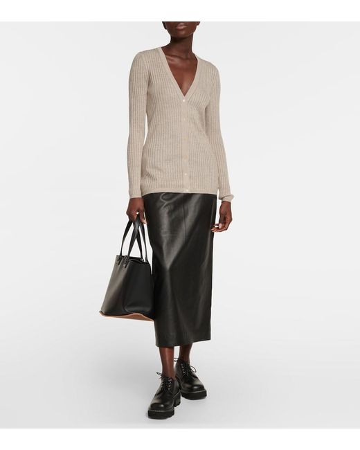 Gabriela Hearst Natural Emma Pointelle Cashmere And Silk Cardigan