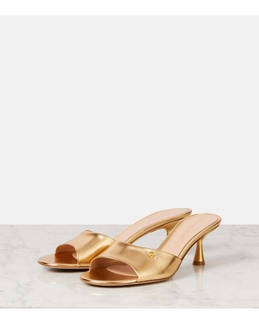 Gianvito Rossi Natural Ascent 55 Leather Mules