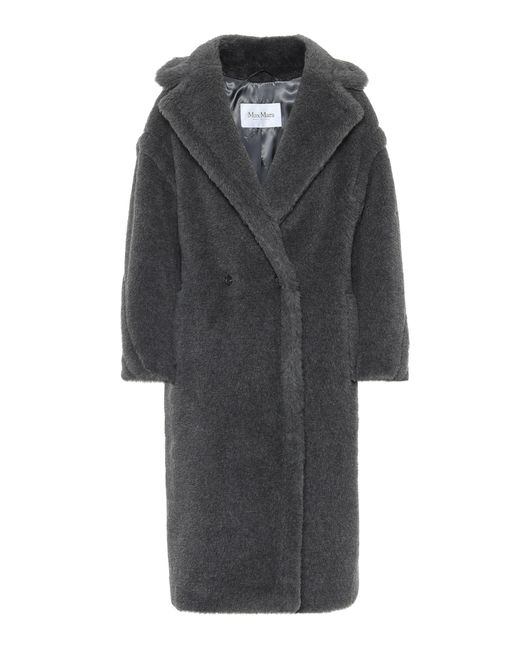 Max Mara Teddy Bear Icon Alpaca And Wool-blend Coat in Gray | Lyst