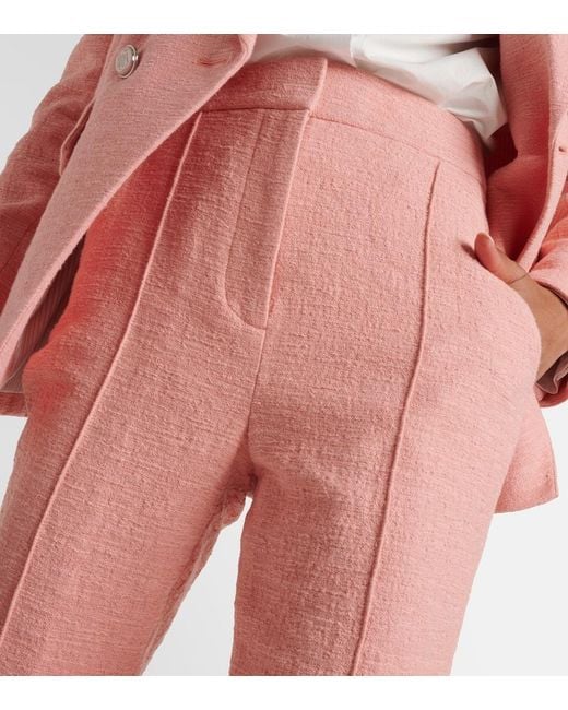 Pantalon Evase Tani En Coton Veronica Beard en coloris Pink