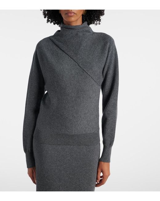 Tom Ford Gray Cashmere And Cotton Turtleneck Sweater