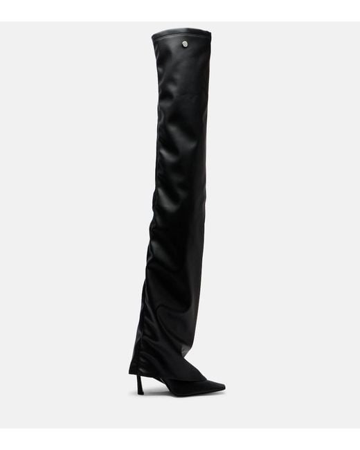 The Attico Black Robin Otk 95 Over-The-Knee Boots