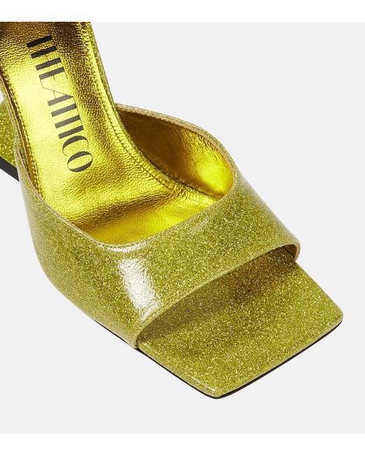 The Attico Yellow Cheope Glitter Mules