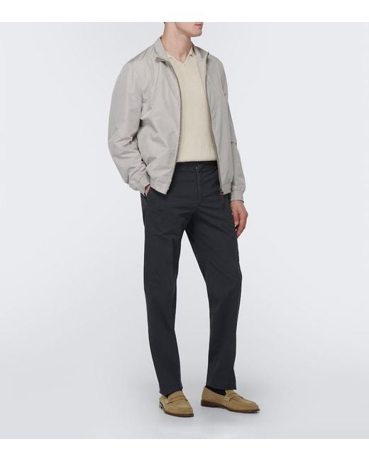 Manolo Blahnik White Perry Suede Loafers for men