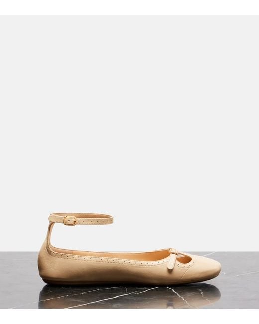 Chloé Natural Misty Leather Ballet Flats