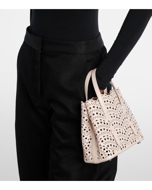 Alaïa Natural Mina 20 Vienne Leather Tote Bag