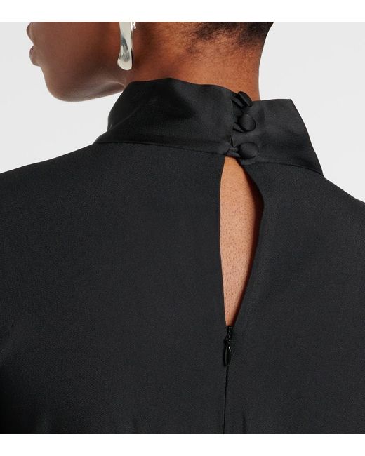 Taller Marmo Black Chicago Fringed Crepe Minidress