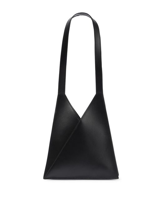 MM6 by Maison Martin Margiela Japanese Small Leather Tote Bag in Black ...