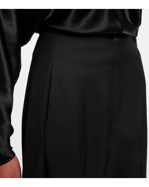 FFORME Black Yvette Barrel-Leg Pants