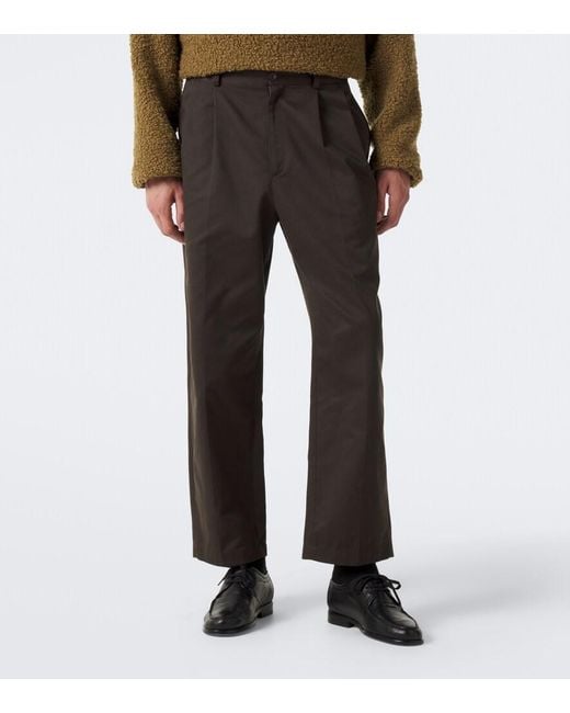 The Row Gray Nesper Pleated Straight Pants for men