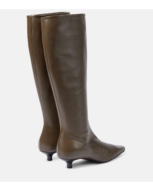 Totême  Brown Leather Knee-high Boots