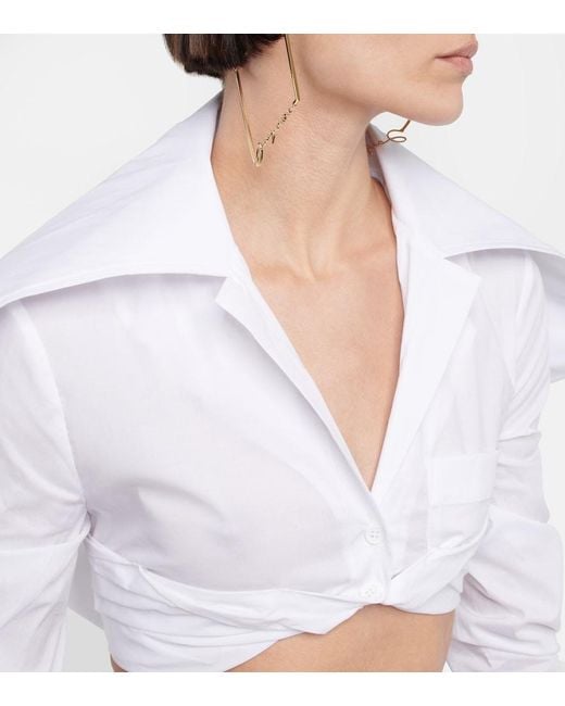 Top La chemise Meio Jacquemus de color White