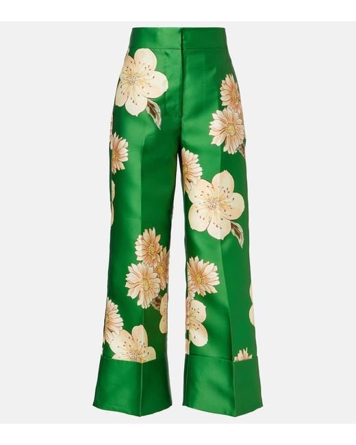 ALÉMAIS Green Sage Floral Straight Pants