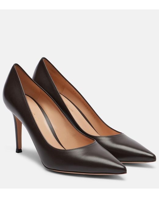 Gianvito Rossi Brown Gianvito 85 Leather Pumps