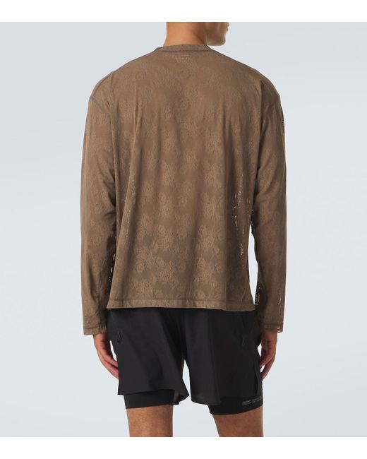 Satisfy Brown Spacelace Lace T-Shirt for men