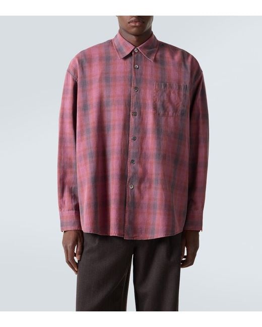 Camicia Borrowed di Our Legacy in Purple da Uomo