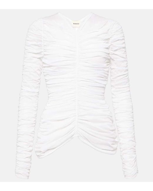 Khaite White Top Haven Aus Einem Seidengemisch