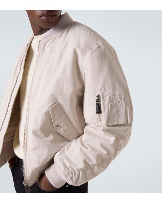 Givenchy White Stamp Cotton-Blend Bomber Jacket for men