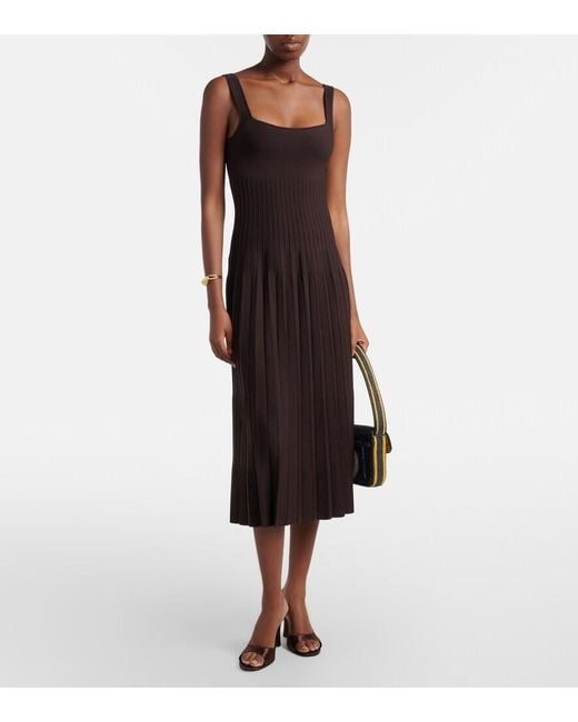 Staud Brown Brigitte Satin Wedge Mules