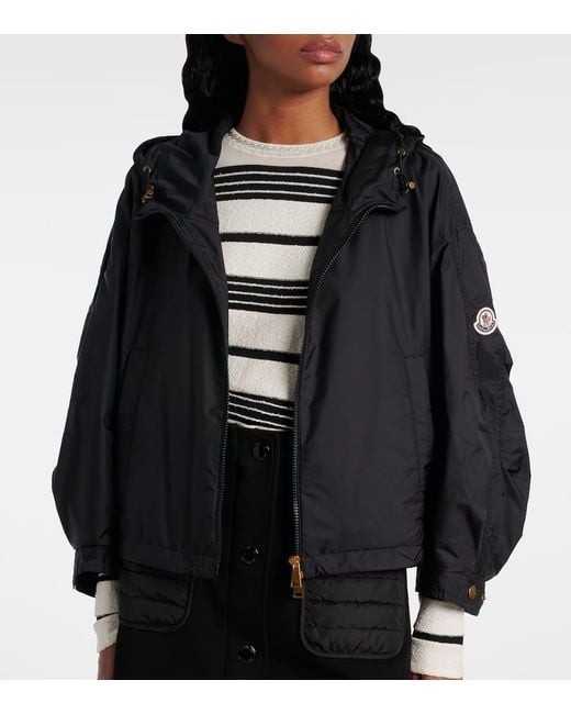 Moncler Black Regenmantel Vizille