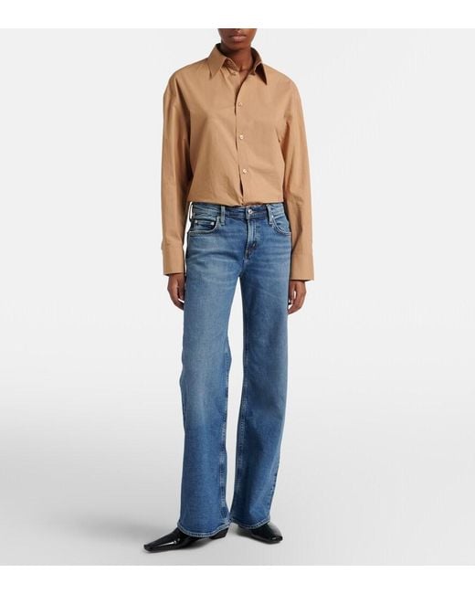Citizens of Humanity Blue Nora Wide-Leg Jeans