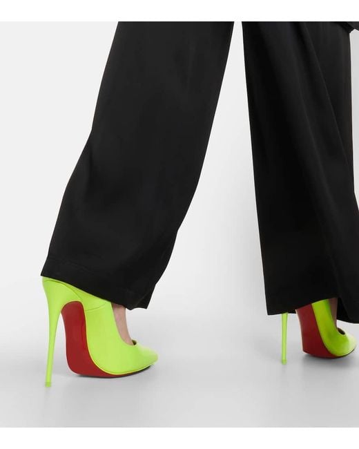 Christian Louboutin Green So Kate 120 Leather Pumps