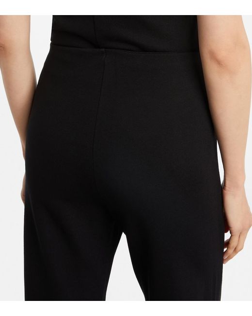 Leset Black Rio Jersey Wide-Leg Pants