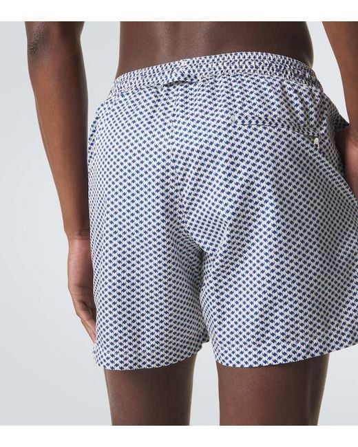 Orlebar Brown Blue Printed Swim Trunks for men