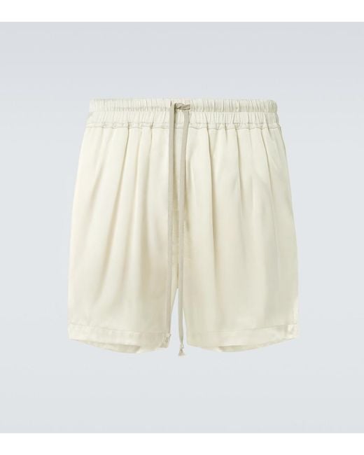 Rick Owens Natural Charmeuse Shorts for men