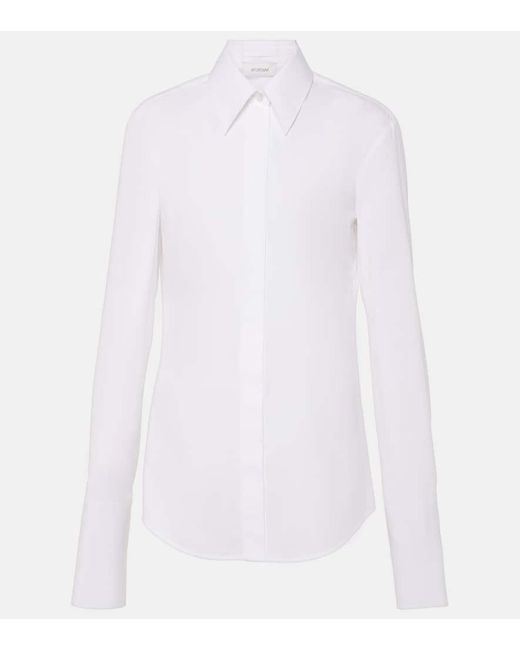 Camicia Oste in popeline di cotone di Sportmax in White