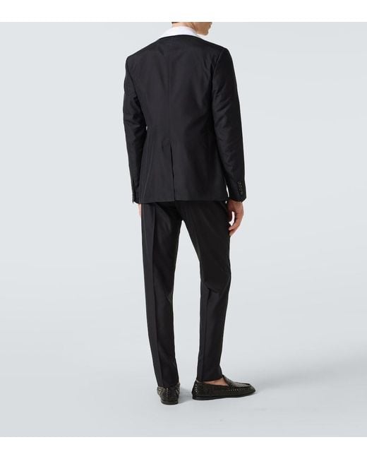 Dolce & Gabbana Black Silk Suit for men