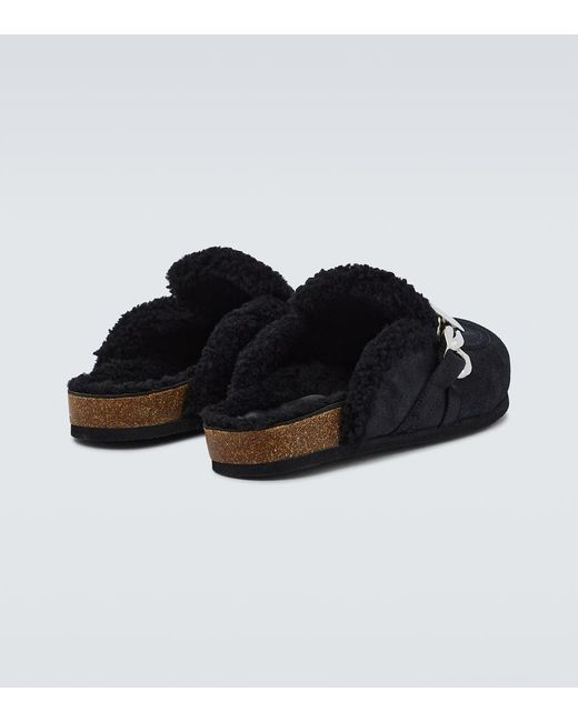 J.W. Anderson Slippers Aus Veloursleder in Black für Herren