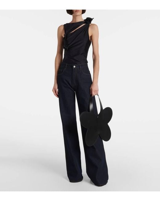 Borsa Tote Flower di Coperni in Black