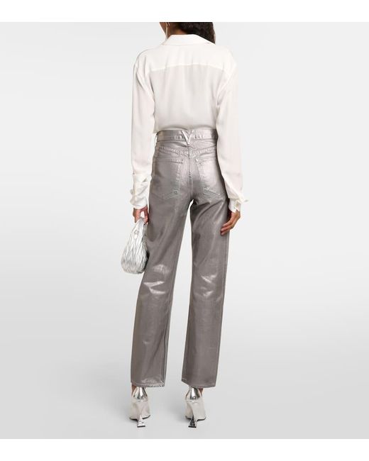 Jeans Regular Daniela A Vita Alta di Veronica Beard in Gray