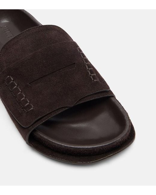 Jacquemus Black Suede Slides