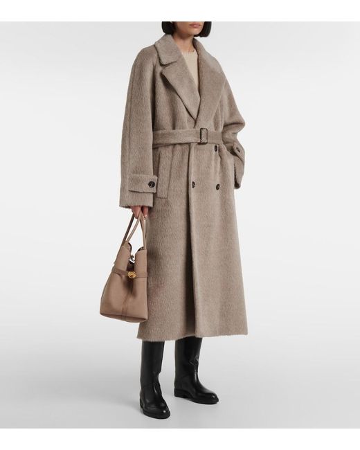 Loro Piana Natural Foster Alpaca And Wool Trench Coat