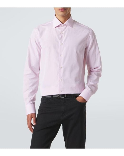 Canali Pink Cotton Shirt for men