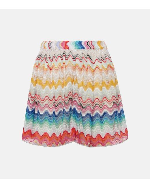 Missoni Multicolor Bedruckte High-Rise Shorts
