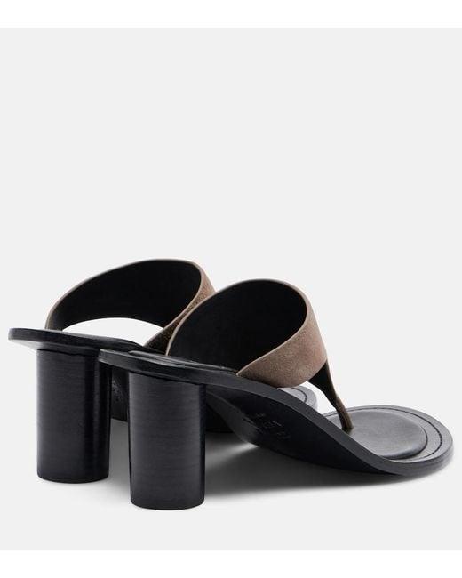 A.Emery Brown Hardie Suede Thong Sandals