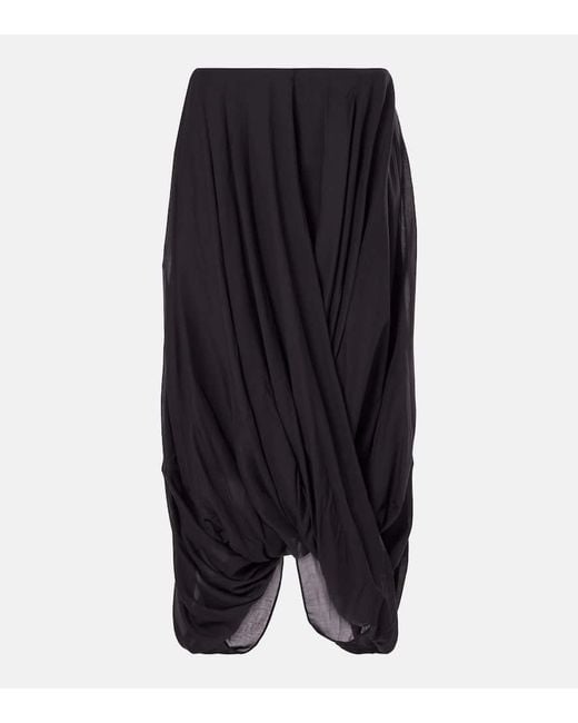 Totême  Black Draped Maxi Skirt