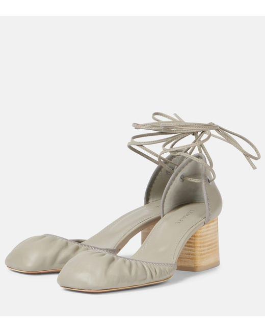 55 Ruched Leather Pumps main image 1