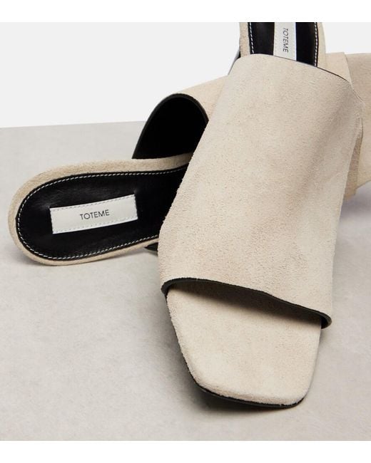 Totême White Suede Mules