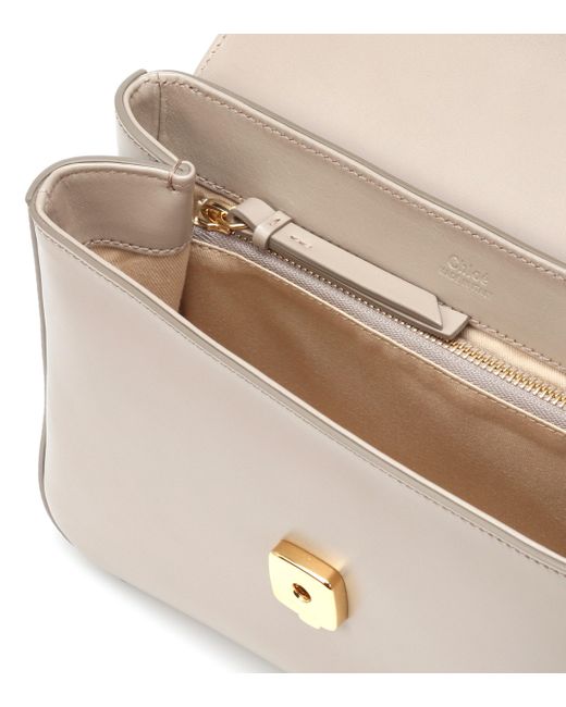 Chloé C Small Leather Shoulder Bag in Grey (Gray) - Lyst