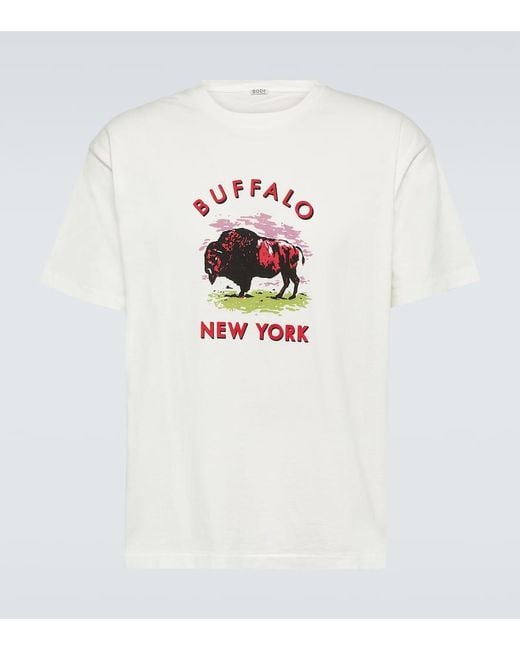 Camiseta De Jersey De Algodon Estampado Bode de hombre de color White