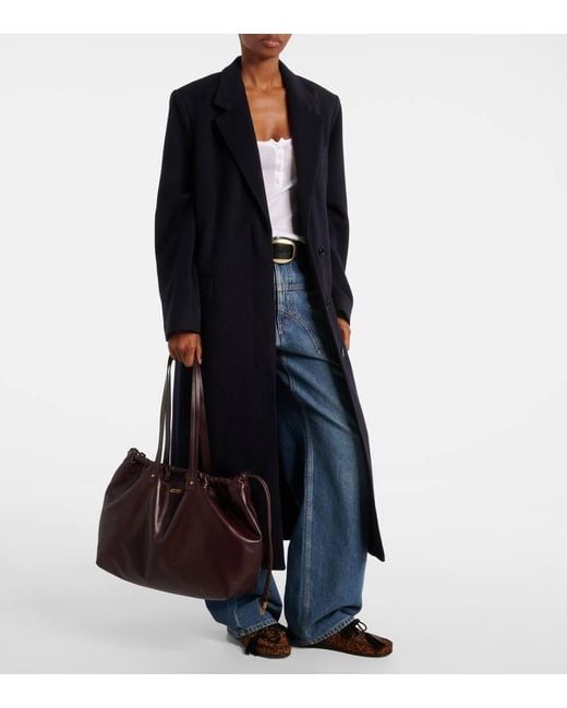 Isabel Marant Black Silven Large Leather Shoulder Bag