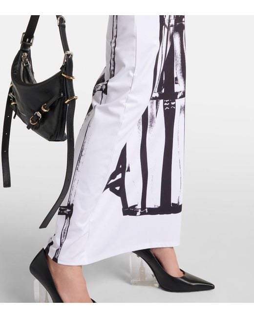 Jean Paul Gaultier White Cage Trompe L'Oeil Maxi Dress