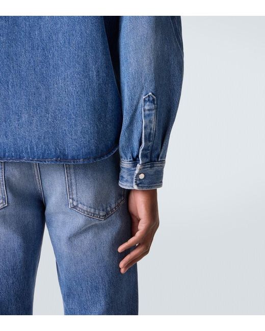 Givenchy Blue Couture Seam Denim Shirt for men