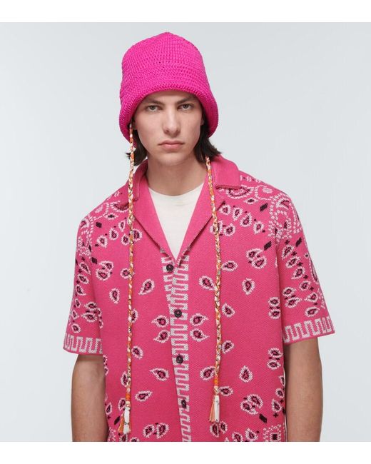 Alanui Pink Beach Break Bucket Hat for men